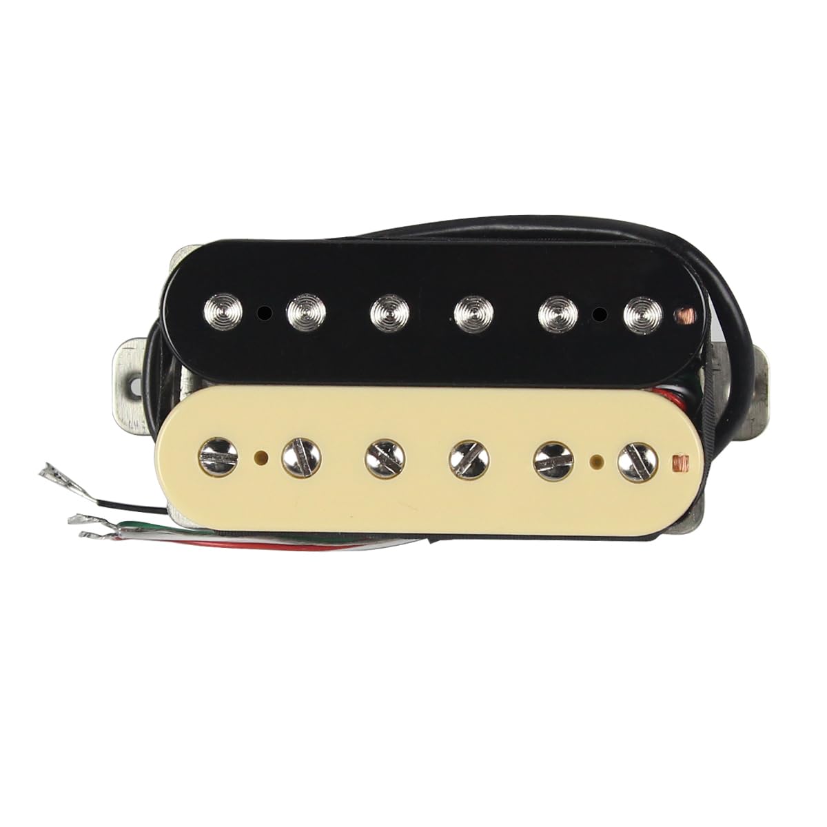 FLEOR Electric Guitar Pickup Double Coil Humbucker Pickups 52mm Ceramic Bridge Pickup - (Black + Cream), Zebra - Image 3