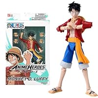 Bandai – Anime Heroes – One Piece – Figura Anime Heroes da 17 cm – Rufy – Monkey D. Luffy – Licenza ufficiale One Piece – Figura articolata di Rufy – Giocattolo per bambini dai 4 anni in su – 37008