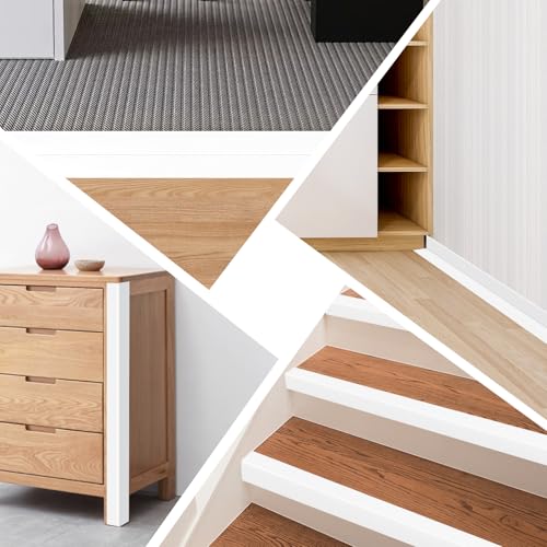 Zierleisten selbstklebend Weichsockelleiste flexible Kantenschutz Wand Winkelprofil Winkelleiste Wandleisten (Helles Weiß, 2cm×6m)