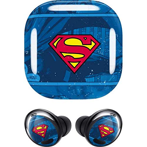 Skinit Decal Audio Skin Compatible with Samsung Galaxy Buds Pro - Officially Licensed Warner Bros Superman Logo Design