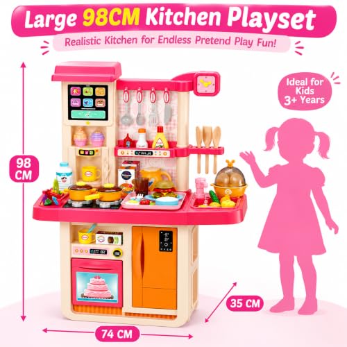 Image of Kids Kitchen Play Set with Lights & Sounds (Multicolor)