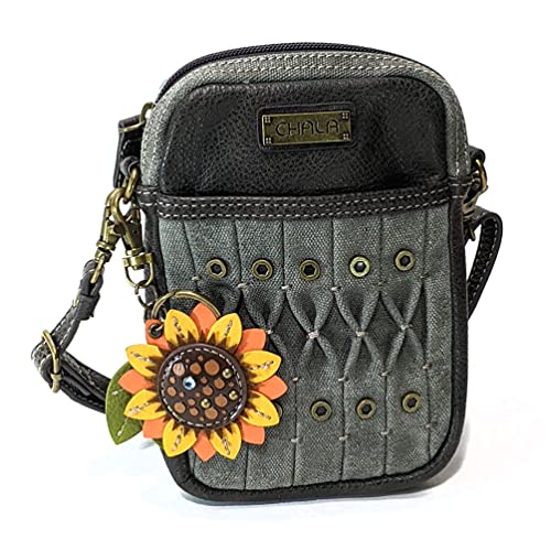 Chala Cell Phone Crossbody Purse - Handbag with Adjustable Strap (Olive_ 609 Sunflower)2