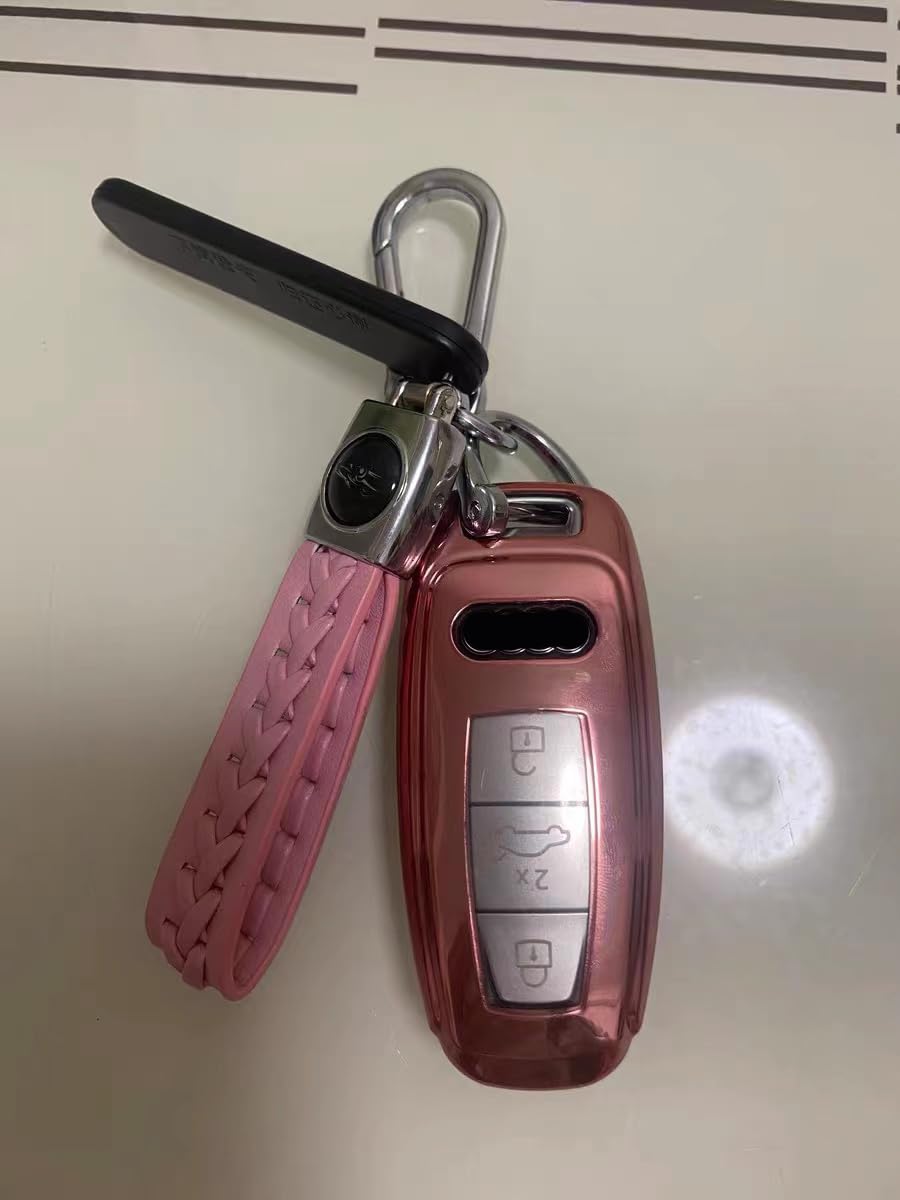 Cover Per Chiave VW 2018-2024 - Custodia Protettiva In TPU Morbido Con Portachiavi, Colore Viola - Foto 8