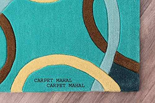 Image of Carpet Mahal Export Quality Handmade Tuffted Pure Woollen Carpet for Living Room Bedroom Size 8 x 11 feet (240X330 Cm) Color-Multi