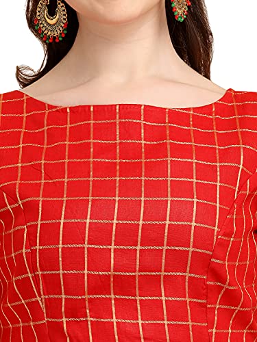 Image of OOMPH! Womens Jacquard Boat Neck Blouse (Checks)