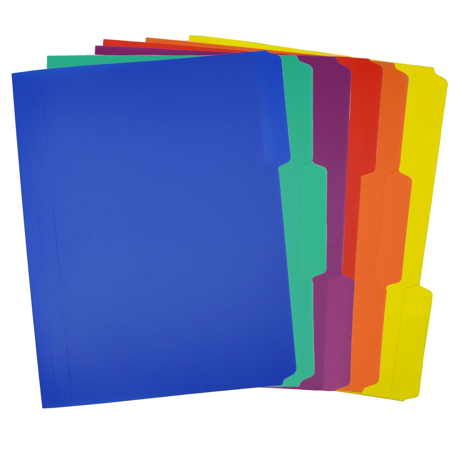 File Folder 6 Pack Manilla Folders 1/3-Cut Tab Colored File Folders Letter Size Assorted Colors D1-2306-WJJ