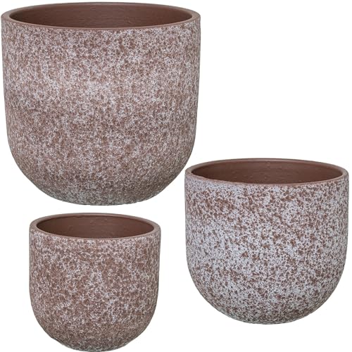 Pots en céramique marron de qualité supérieure DRW pour valoriser vos végétaux - 2