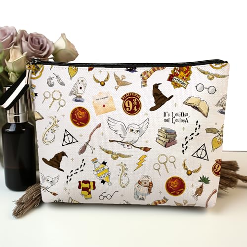 Magic Stuff Makeup Bag, Book Lover Cosmetic Bag for Women Librarian Gifts Book Worm Gift Magic Kits, Accessories Magic Wand Zipper Purse Travel Bag3