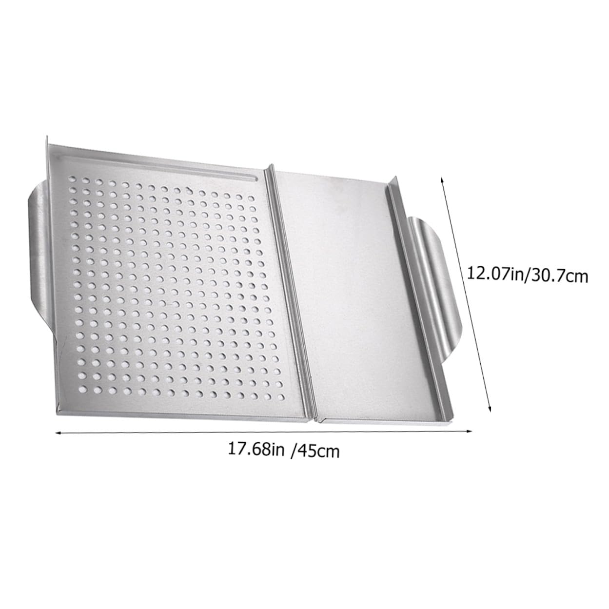 Piastra Antiaderente per Barbecue in Acciaio Inox Quadrata, Padella per Grigliare Versatile per Casa e Buffet, Teglia da Forno Resistente e Facile da Pulire per Grigliate all’Aperto