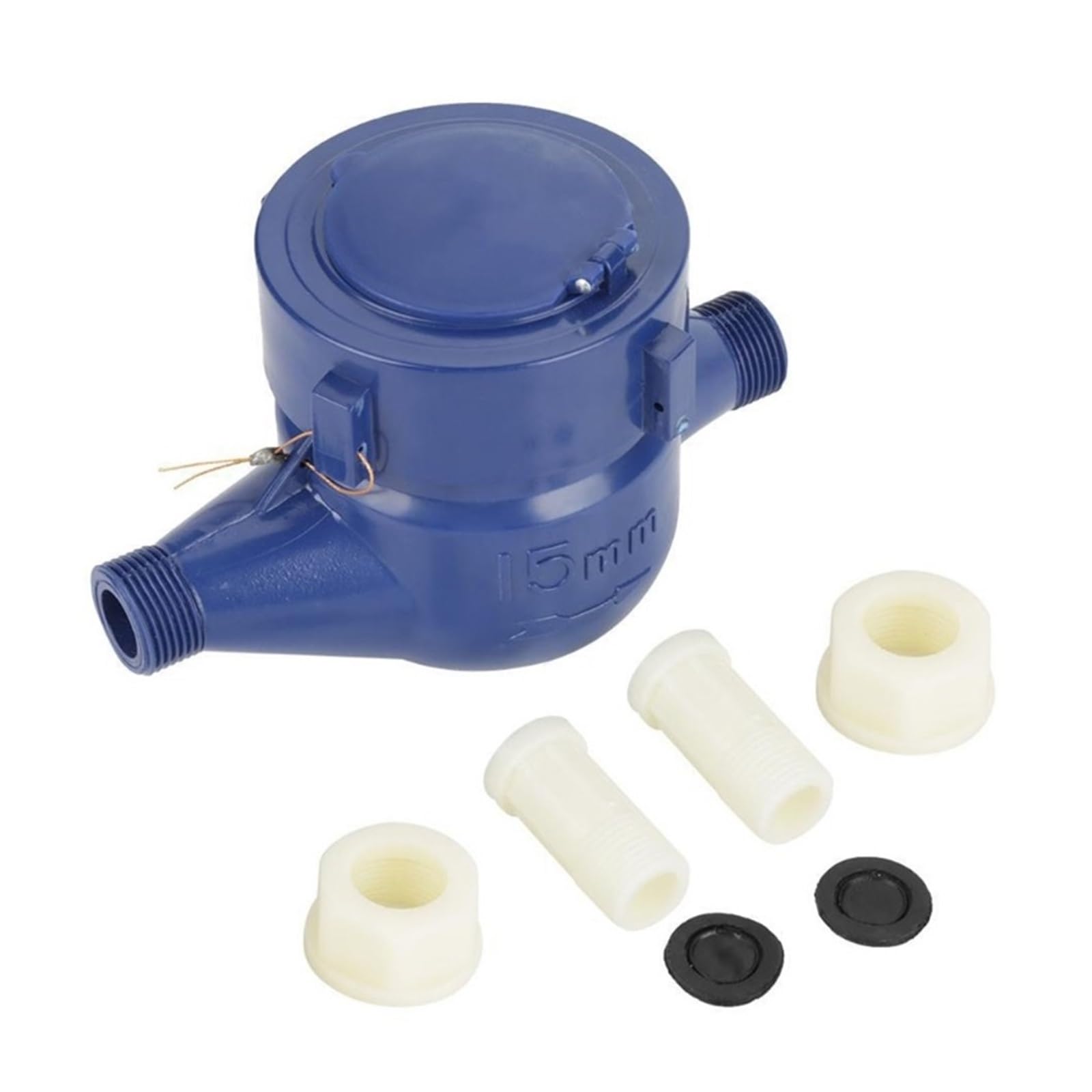 Contador de Agua, Medidor De Agua Fría Medidor De Flujo De Agua Con Función De Rotación Arbitraria De 15 Mm Con Accesorios Uso En El Hogar Y El Jardín , para uso doméstico en el jardín
