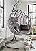 Destiny Coco Deluxe II Grau Meliert Hängesessel Polyrattan Hängekorb Hängestuhl