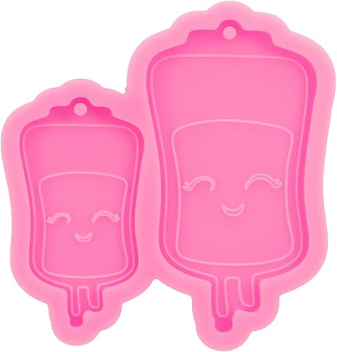 Miniatura 6 de Bolsas salinas brillantes de silicona para arte epoxi, molde de resina para enchufe, molde de agarre de teléfono para llaveros, carrete de