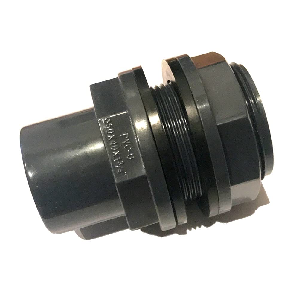 VMC 63 mm PVC-U Tank Passage 75 x 63 x 2 1/2 inch with 2 Adhesive Sleeves 63 mm Inner Diameter and 75 mm Outer Diameter with 2 Seals and Locking nut