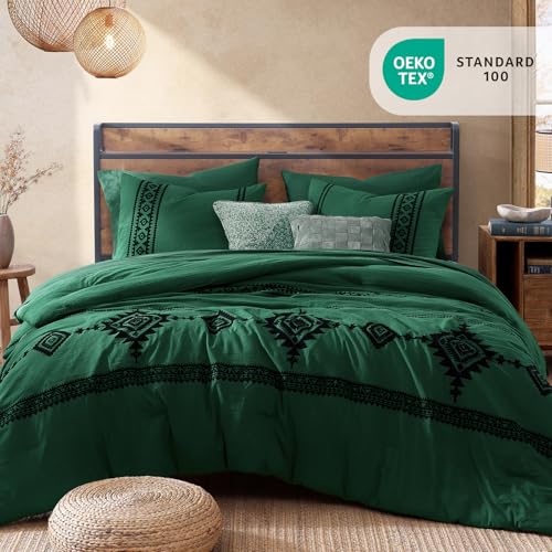 Image of MaiReve Embroidery Full Size Comforter Set 7 Pieces Western Bed in a Bag