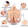 Cuirasse en Silicone B-H Cup Faux Seins Formes Mammaires RéAlistes pour Travestis Drag Queen Mastectomie Transgenre,Marron,C`Cup #3