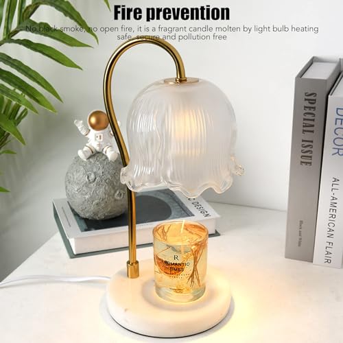 XHTLLO Candle Warmer Lamp, Dimmable Fire Prevention Candle Lamp Warmer, Multiple Uses Security Secure Candle Warmer, for Small Large Candles