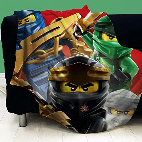 Lego Ninjago Große Decke Fighting 120 x 150 cm Cole Jay Kai Lloyd Zane NYA Misako Sensei Wu Lord Garmadon weiche Kinder Flauschdecke Kuscheldecke Wohndecke Fleecedecke Sofadecke Pass. zur Bettwäsche