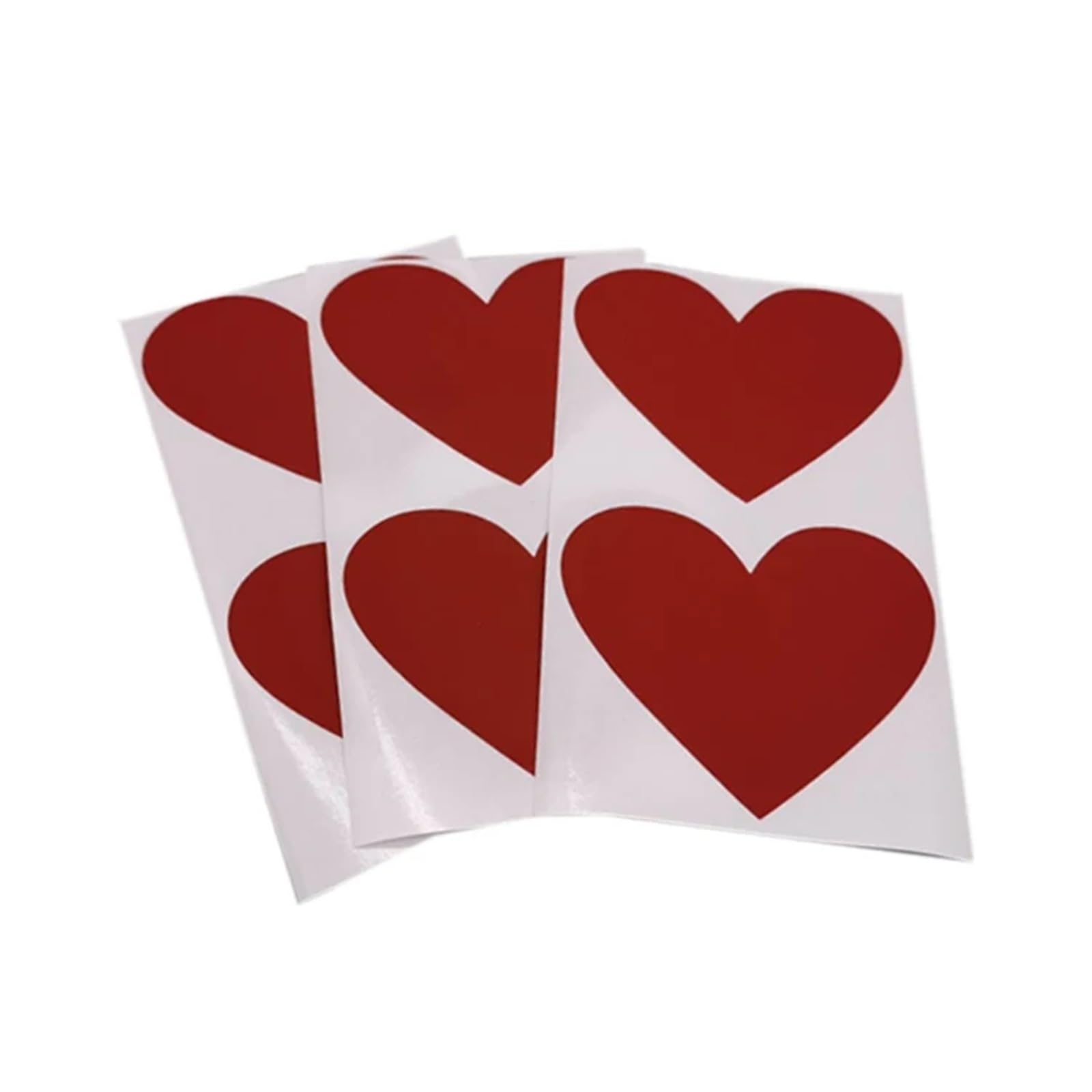 Naklejki zdrapki 200 szt. 60x70mm naklejki zdrapki Love Heart złoto szare naklejki samoprzylepne gra imprezowa ślub DIY Album fotograficzny dla majsterkowiczów(Red)