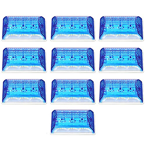 S-NET 24V 車 用 24LED トラック サイドマーカー アンダーライト 付 10個 セット 防水 105mm×87mm×35mm SN-212-N1 BL