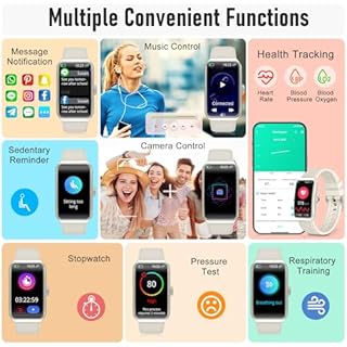 Fitness Tracker with 24/7 Heart Rate, Blood Pressure Blood Oxygen Sleep Monitor,103 Sports Modes Smart Watch IP68 Waterproof Activity Trackers, Step Counter Calories Pedometer for Women Men (Beige)