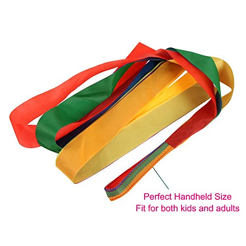 ORZIZRO Rainbow Dance Ribbons, 12PCS Rhythm Ribbon Streamers for Kids Children Adults - Bright & Multi-Colored - Thumbnail 5