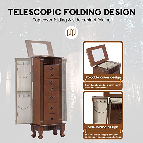 Jewelry-Cabinet-Jewelry-Chest-Jewelry-Armoire-Wood-Jewelry-Box-Storage-Stand-Organizer-with-Side-Doors-7-Drawers-Makeup-Mirror