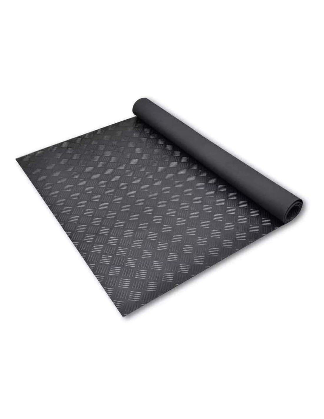 JARDIN202 - Estera Antideslizante Suelo Caucho Goma 3mm | Placa de Cuadros | Varias Medidas | 2X 1 m Placa de Cuadros -