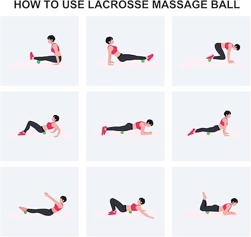 Miniatura 6 de Bola de masaje Lacrosse Pelota de masaje firme de 2.5 pulgadas para tejido profundo, punto de activación y liberación miofascial. Pelotas de