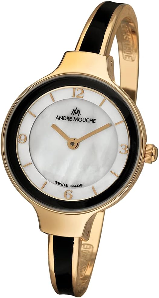 Tara Black Gold Swiss Women's Mother of Pearl Dial Watch 410-04101 Medium