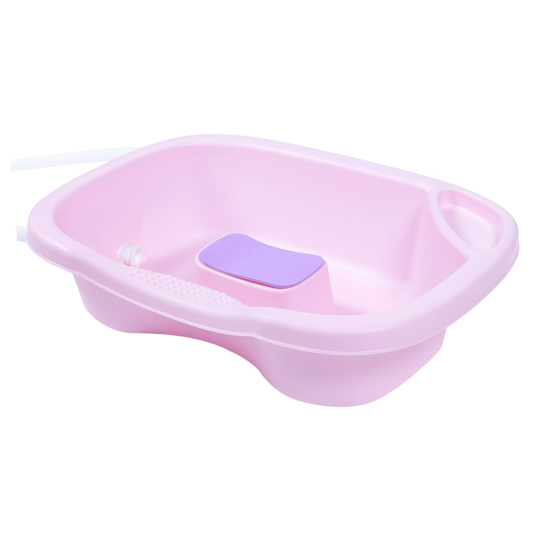 BESTYASH Bacinella Lavatesta Portatile in Pp per Pazienti Allettati e Donne Incinte, Comoda da Usare, Colore Rosa, per Casa e Assistenza a Letto