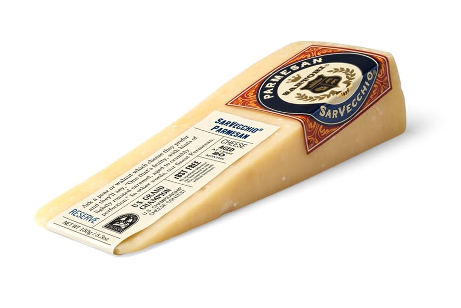 Sartori SarVecchio Parmesan Cheese 12-Pack | (12) 5.3 oz Pieces | Aged, Nutty & Crumbly Award-Winning Authentic Wisconsin Parmesan Cheese