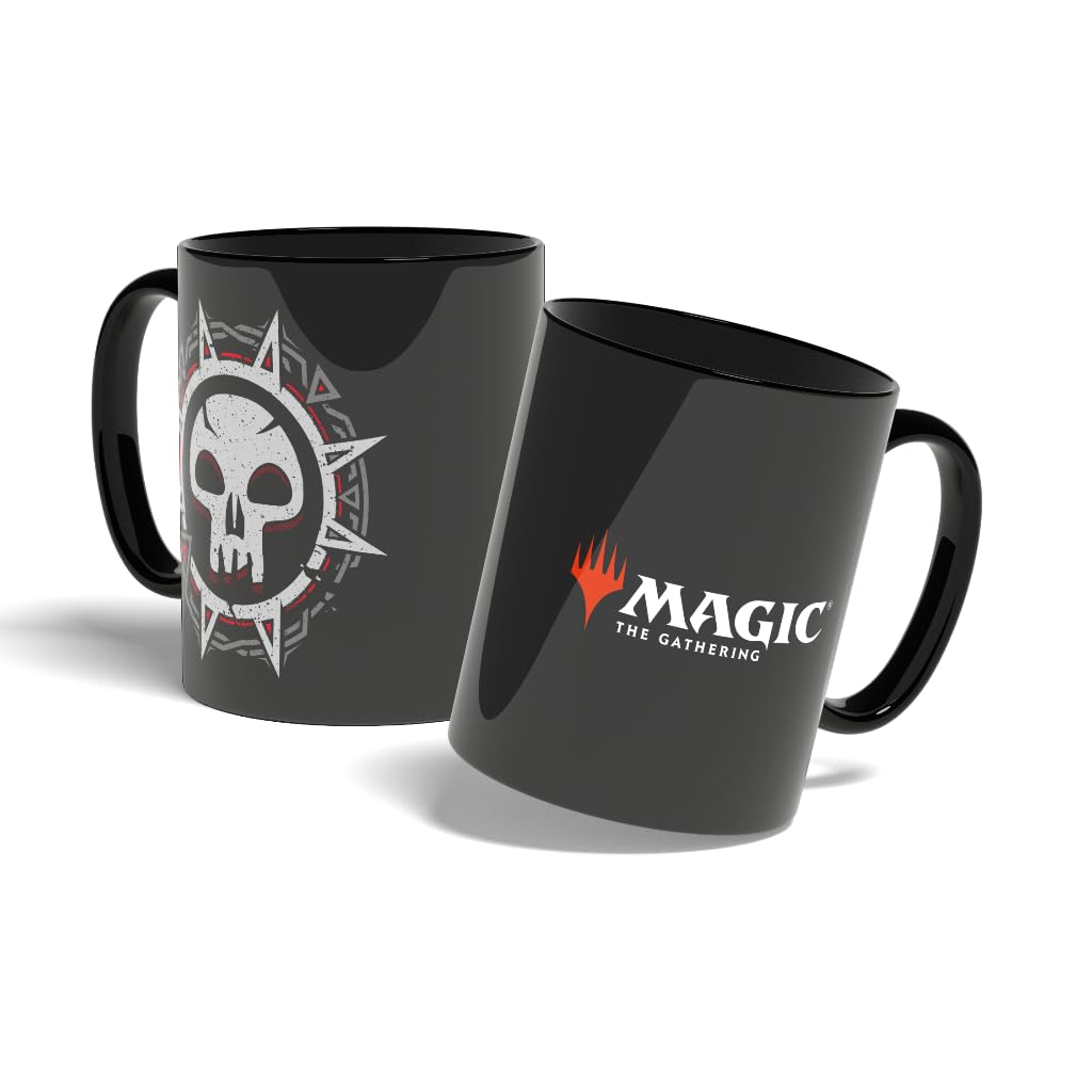 Konix Magic The Gathering Tasse - Keramiktasse - 320 ml - Schwarz Mana Motiv