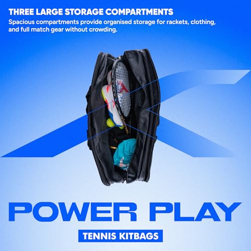 Image of Hundred Power Play Kit Bag | Spacious Raquet Sports Kit Racket Bag with Large Compartment for Badminton and Tennis Rackets, Shoes & Gear - Ideal for Sports, Gym & Travel | Unisex Design