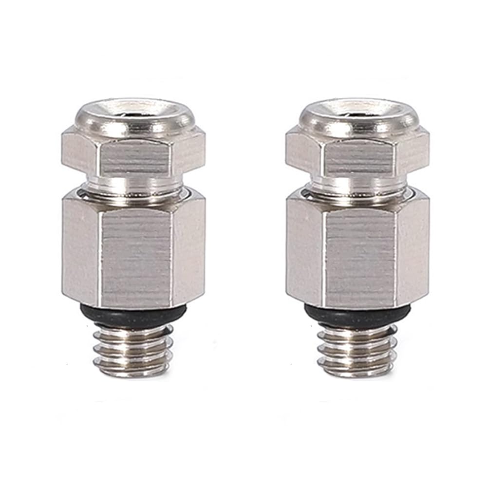 2Pcs Stainless Steel Waterproof Cable Gland, Wire Range Metal Waterproof Connector Fastener Locknut Stuffing Cable Gland (M6(2~3MM))