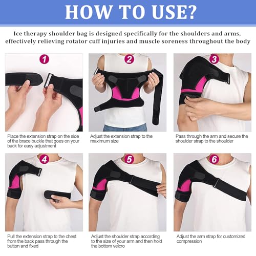 Chingcoo Verstellbare Schulterbandage,2 pcs Atmungsaktive Neopren-Stütze für Rotatorenmanschette, Sehnenentzündung und Verletzungsprävention - Passend für linke oder rechte Schulter