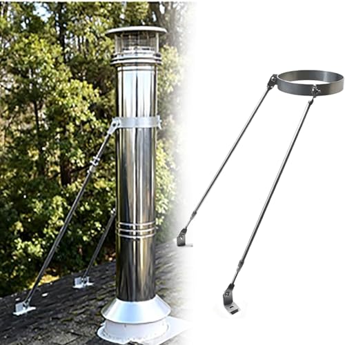 Support de toit rallongé robuste de 103mm pour stabiliser les cheminées face aux tempêtes