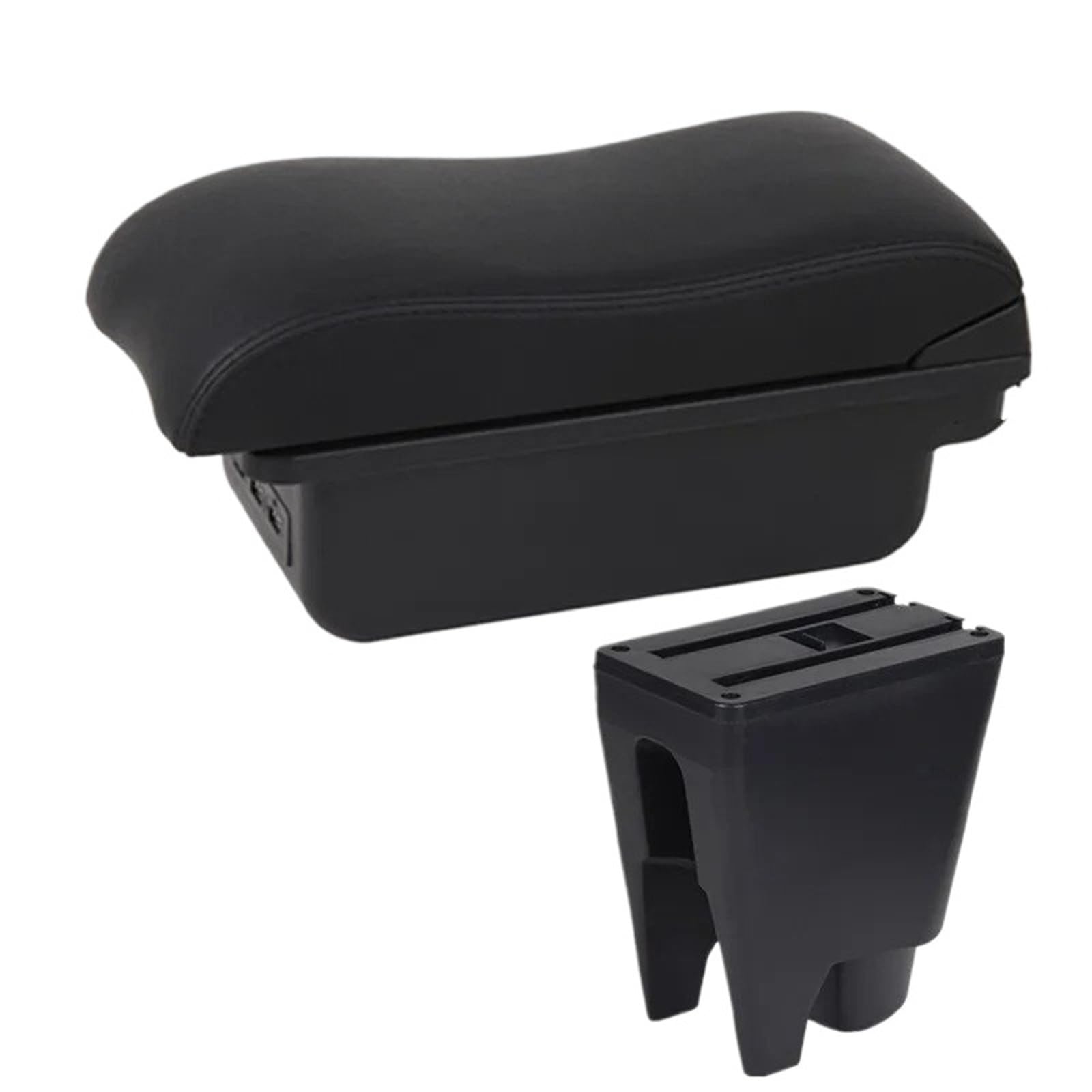 NOKRGQW Car Armrest Box For Peugeot 107 For Citroen C1 For Toyota Etios Aygo BJ Armrest Box Store Dedicated Retrofit Parts Car Accessories ﻿(B2 black line 3USB)