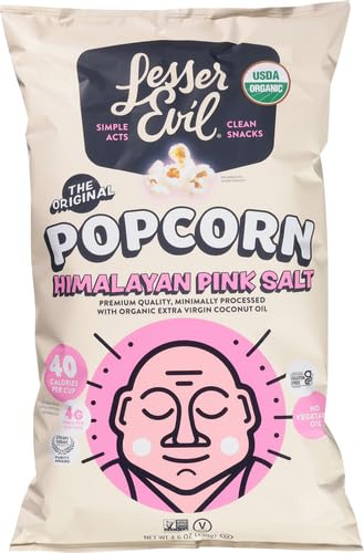 Image of LesserEvil Popcorn, Himalayan Pink Salt, 4.6 Oz (Pack of 2)