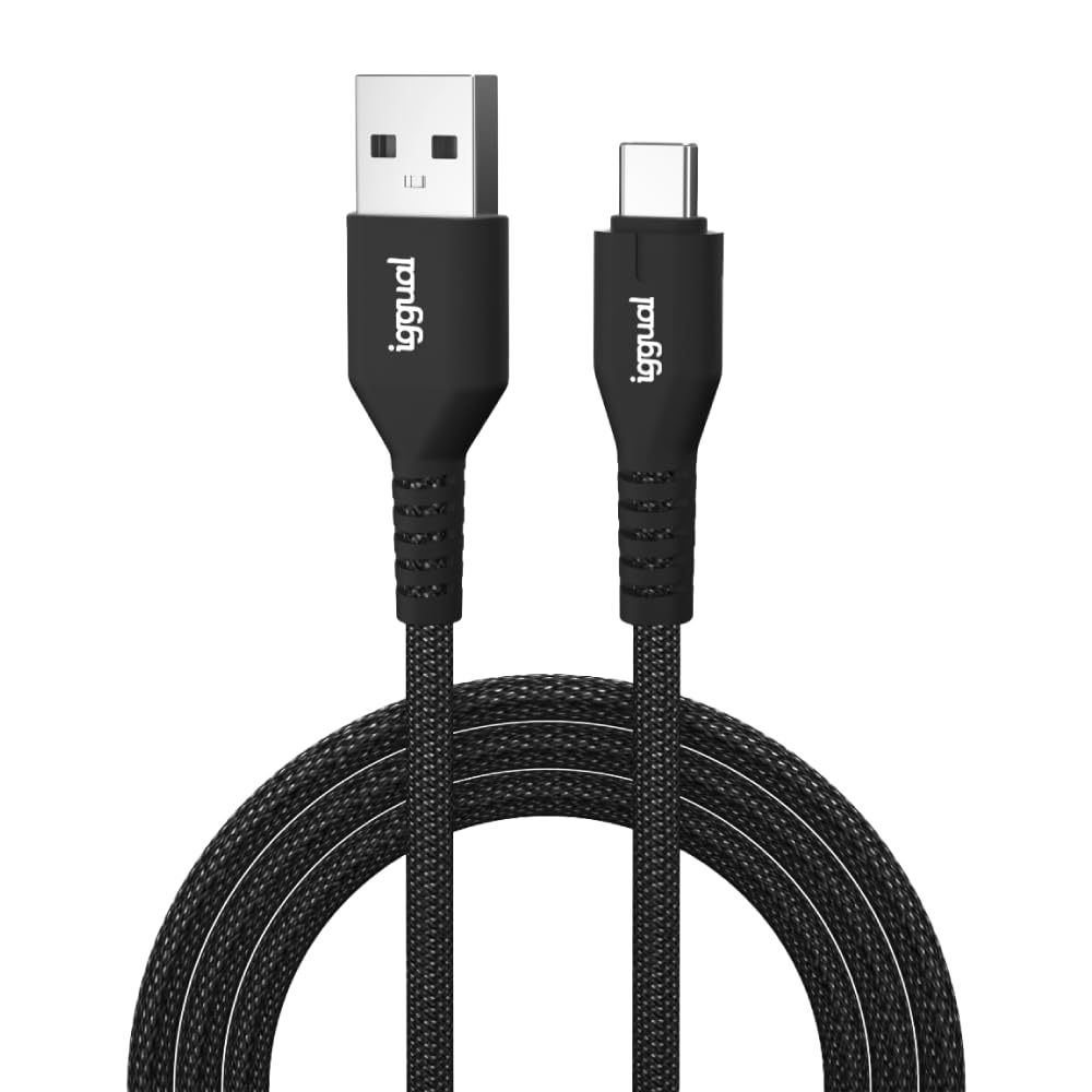 iggual Cable USB-A a tipo C 3A 180 cm trenzado