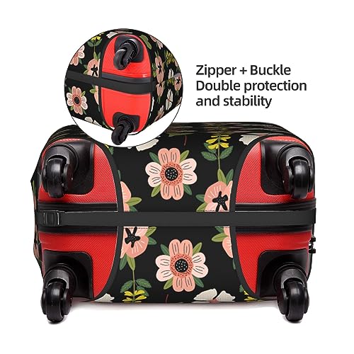 Pink Jasmine Flower Printed luggage cover, luggage protection cover, wear-resistant luggage cover3