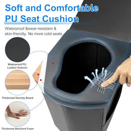 Portable Camping Toilet for Adults with Handbag, 17.5" Extra Tall miniatura 2