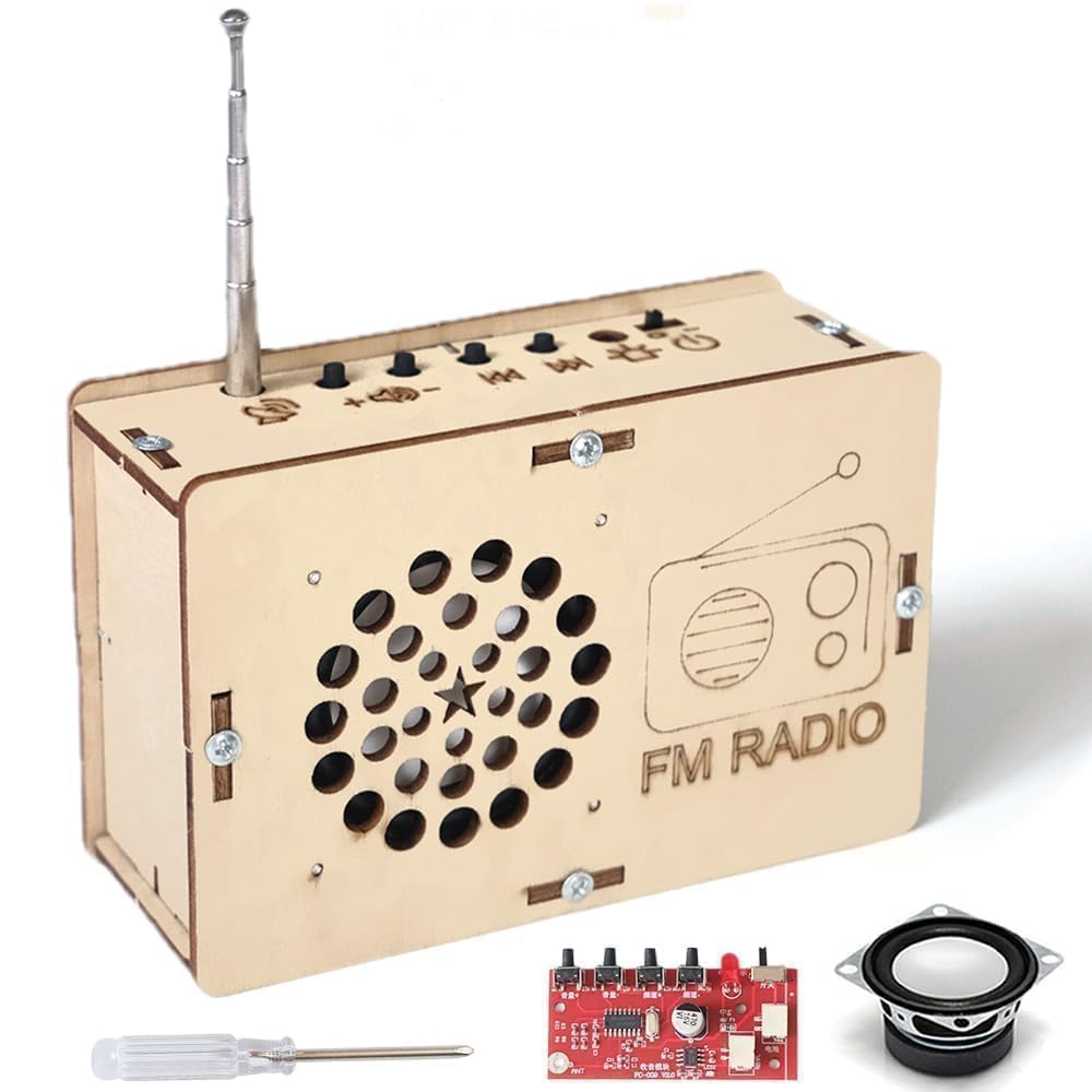 STEM Toys for Ages 6-8-13 Science Kits DIY Building Your Own Radio Crafts for Kids Stocking Stuffers Birthday Gifts for 9 11 12 14 15+ Year Old Boys Girls Teens Circuit Engineering Electronics Project