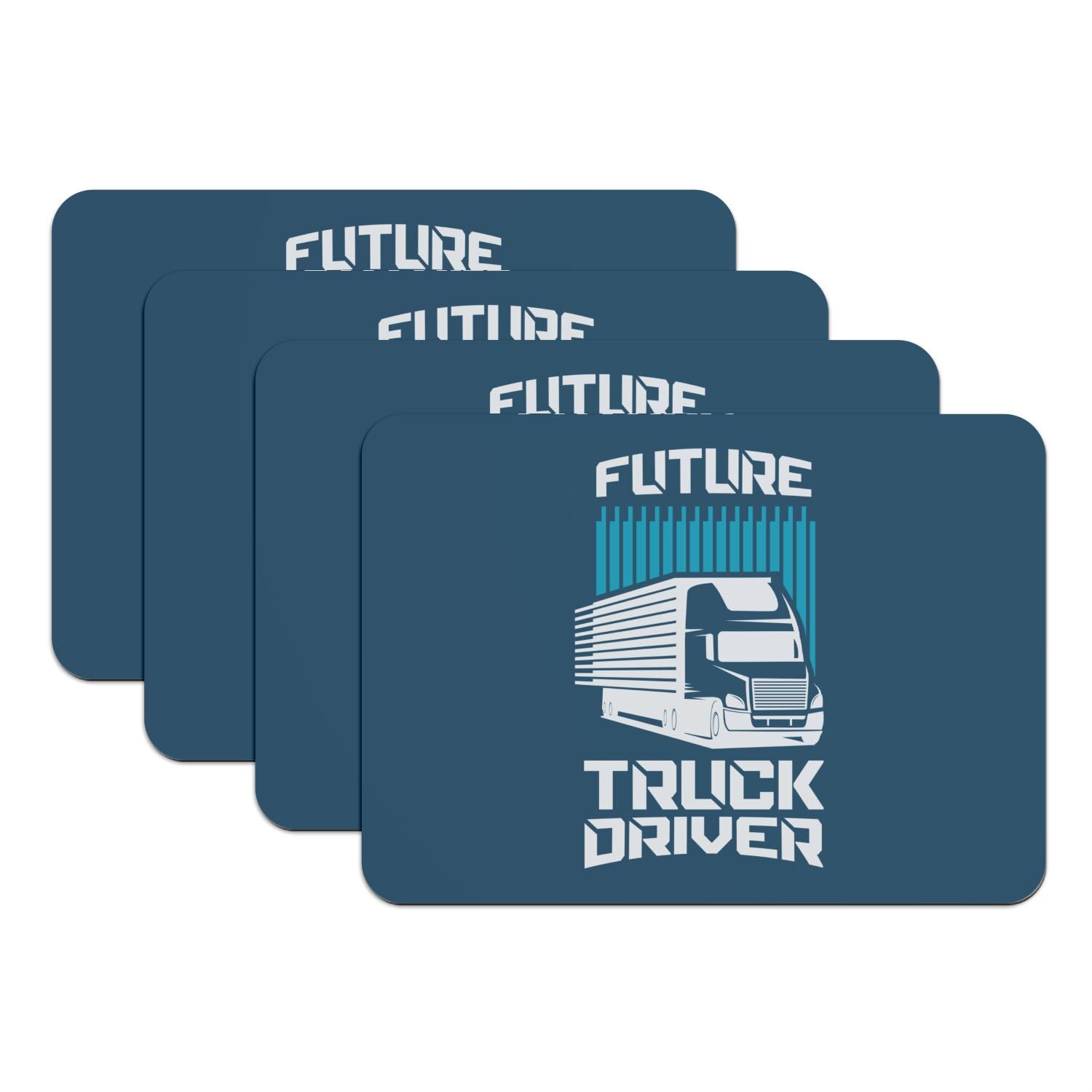 Sets de table bleu Future Truck Driver grand format 39,5x28,5 cm pour enfants