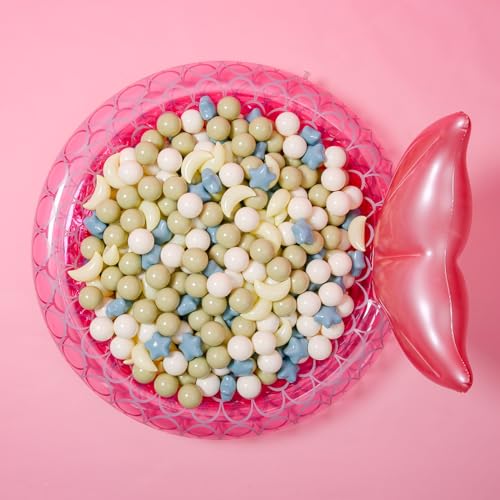 image for GOGOSO Ball Pit Balls Stars Moon Shapes Plastic Pitballs for Toddler P