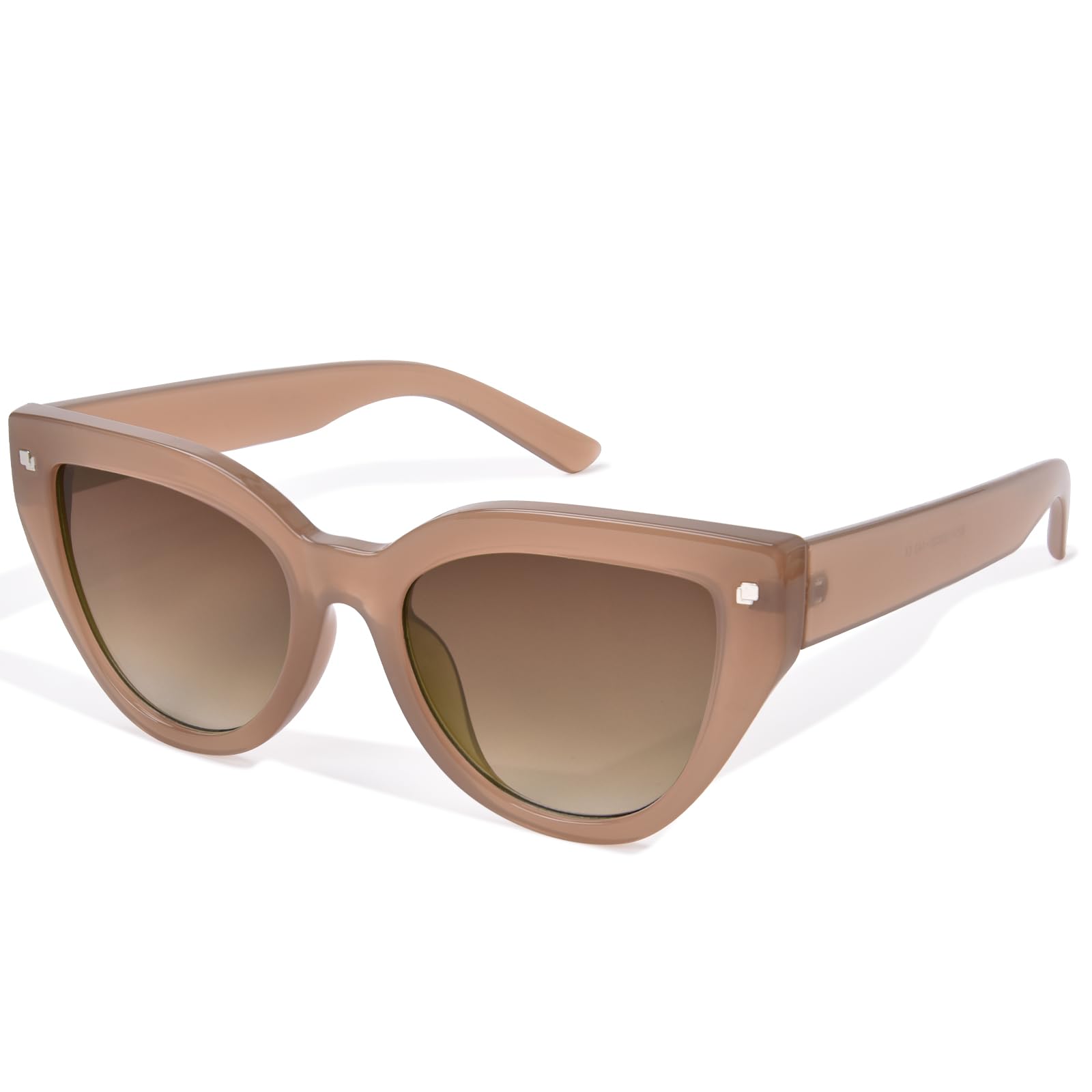 YUKANG Cat Eye Sunglasses Women's Round Trendy Sunglasses for Women Fashion UV400 Protection Sunnies Sunglasses