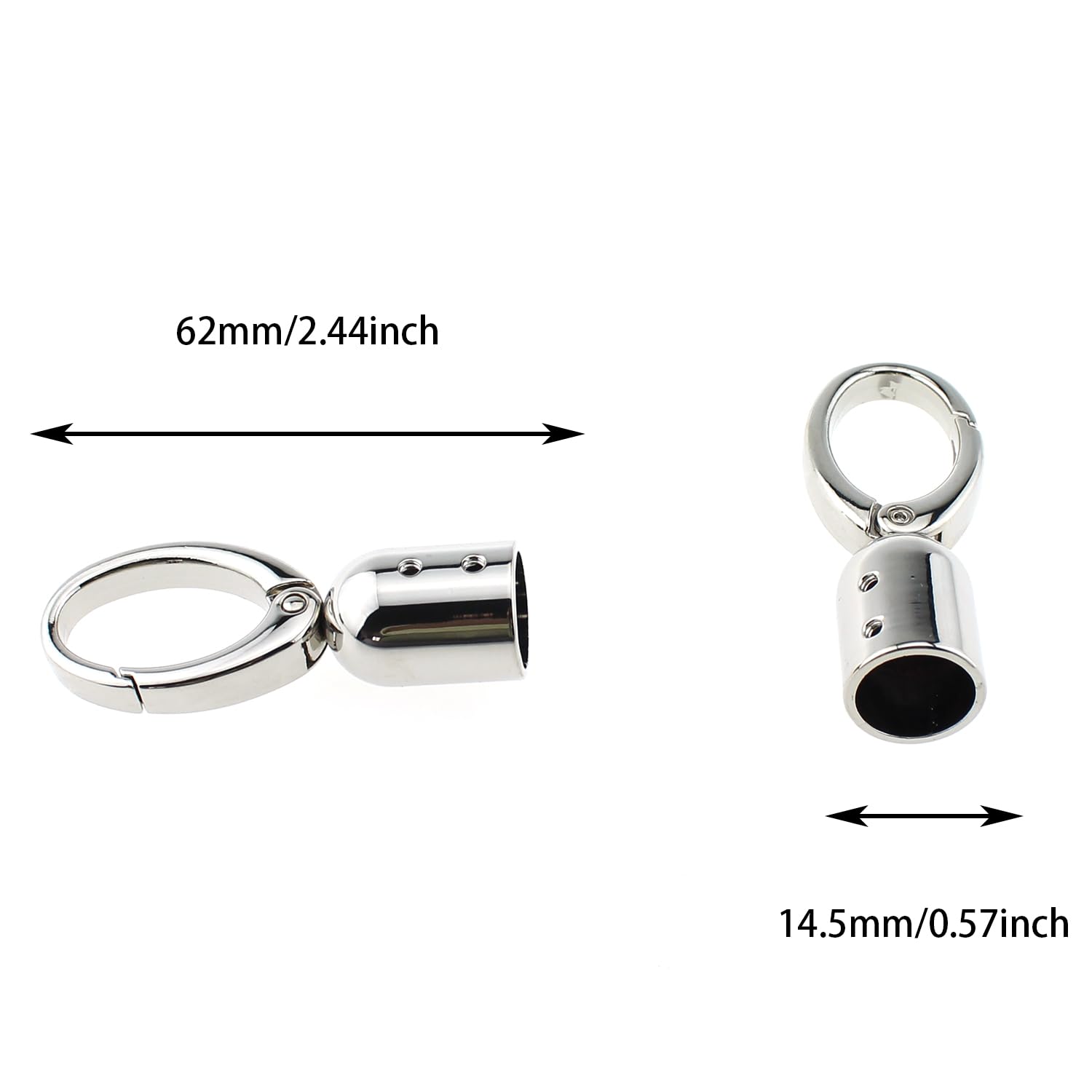 Tappi Terminali Per Cordini Sourcing Map - 4 Pezzi, 8 Mm, Con Viti, Per Gioielli, Nappe E Borse Fai Da Te, Nero