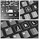 Spanish Tastatur Aufklebe, 2 StüCk Spanish Ersatz Aufkleber, Selbstklebende Tastaturaufkleber, Mit WeißEn Buchstaben,Geeignet FüR Jede Standard-Tastatur,Laptop-Tastatur (ES-Matt)