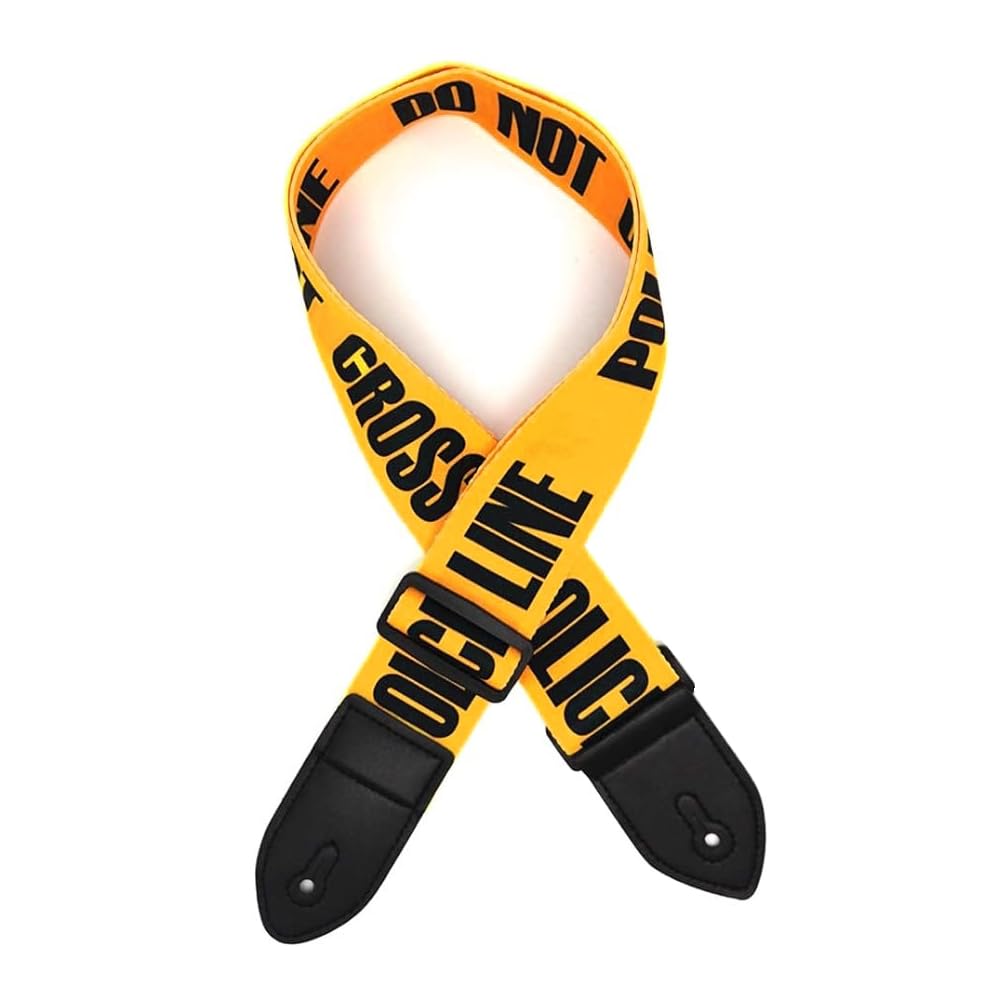 MOCKING BIRD Guitar Strap for Acoustic Adjustable Buckle Electric Guitar Strap Polyester Guitar Belt For Acoustic/Bass/Electric Guitar (Police Line) - Image 5 thumbnail