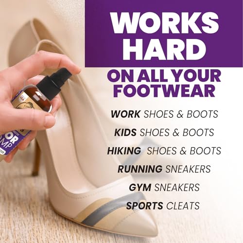 Uncle Todd's Shoe Deodorizer Spray - Proven & Powerful Enzyme Formula Spray for Shoe Odor Elimination in All Footwear (Midnight Rain)4