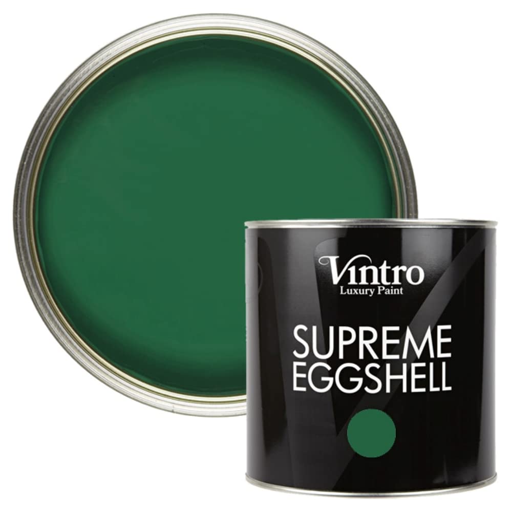 Vintro Paint Green Eggshell For Walls Wood Trim Satin Furniture Paint Interior & Exterior 2.5L (Brooklands) from B&Q